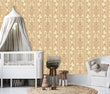 Load image into Gallery viewer, Antique damask striped fabric blend peel and stick wallpaper
