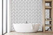 Load image into Gallery viewer, Grey geometric polka-dot peel and stick wallpaper
