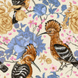 Load image into Gallery viewer, Victorian chinoiserie bird floral peel and stick wallpaper
