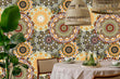 Load image into Gallery viewer, Boho vintage Mid-century Modern peel and stick wallpaper
