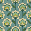 Load image into Gallery viewer, Mid-century modern vintage retro floral peel and stick wallpaper
