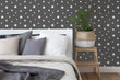 Load image into Gallery viewer, Kids room grey star peel and stick wallpaper
