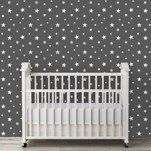 Grayson Road Grey Star Peel and Stick Wallpaper