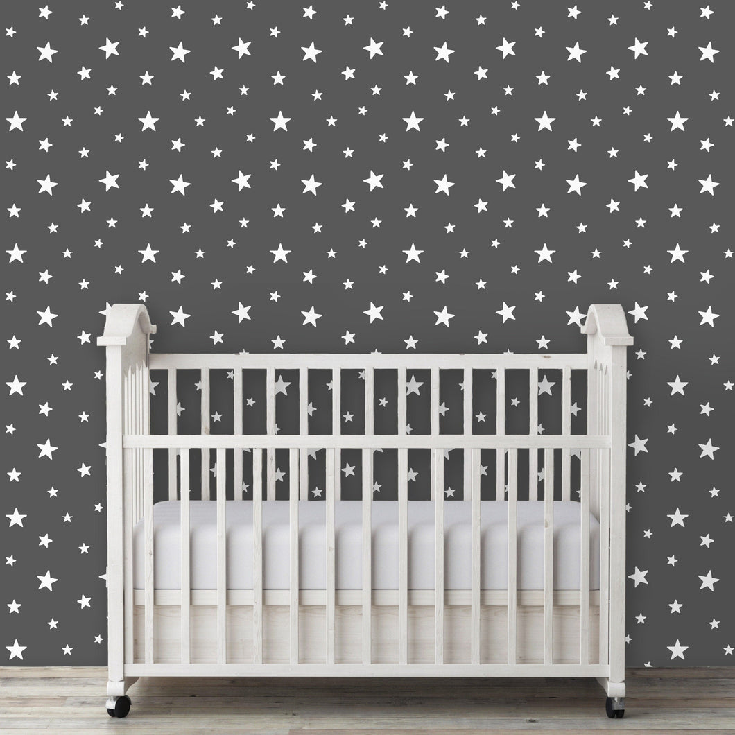 Grayson Road Grey Star Peel and Stick Wallpaper