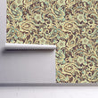 Load image into Gallery viewer, Chinoiserie botanical blue and grey floral Victorian peel and stick wallpaper
