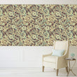 Load image into Gallery viewer, Chinoiserie botanical blue and grey floral Victorian peel and stick wallpaper
