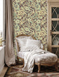 Load image into Gallery viewer, Chinoiserie botanical blue and grey floral Victorian peel and stick wallpaper
