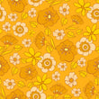 Load image into Gallery viewer, Orange vintage retro Mid-century modern floral peel and stick wallpaper
