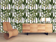 Load image into Gallery viewer, Palm leaves Mid-century-Modern peel and stick wallpaper
