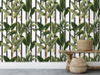 Load image into Gallery viewer, Palm leaves Mid-century-Modern peel and stick wallpaper
