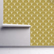 Load image into Gallery viewer, 1920s art deco geometric gold peel and stick wallpaper
