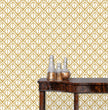 Load image into Gallery viewer, Antique art deco gold peel and stick wallpaper
