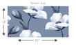 Load image into Gallery viewer, Antique Victorian blue floral peel and stick wallpaper
