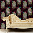 Load image into Gallery viewer, Antique Chinoiserie peacock purple peel and stick wallpaper
