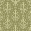 Load image into Gallery viewer, Antique Victorian green damask peel and stick wallpaper
