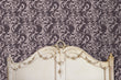 Load image into Gallery viewer, Purple floral girl room damask peel and stick wallpaper
