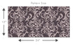 Load image into Gallery viewer, Purple floral girl room damask peel and stick wallpaper

