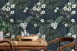 Load image into Gallery viewer, Vintage Mid-century Modern floral palm tropical peel and stick wallpaper
