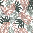 Load image into Gallery viewer, Tropical palm leaves pastel Mid-century modern peel and stick wallpaper
