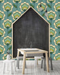 Load image into Gallery viewer, Mid-century modern vintage retro floral peel and stick wallpaper
