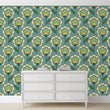 Load image into Gallery viewer, Mid-century modern vintage retro floral peel and stick wallpaper
