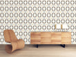 Load image into Gallery viewer, Mid-century modern vintage geometric grey and orange peel and stick wallpaper
