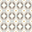 Load image into Gallery viewer, Mid-century modern vintage geometric grey and orange peel and stick wallpaper
