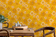 Load image into Gallery viewer, Orange vintage retro Mid-century modern floral peel and stick wallpaper

