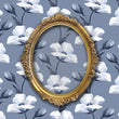 Load image into Gallery viewer, Antique Victorian blue floral peel and stick wallpaper
