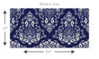 Load image into Gallery viewer, Victorian antique blue damask peel and stick wallpaper
