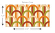 Load image into Gallery viewer, Retro vintage Mid-century Modern geometric orange and green peel and stick wallpaper
