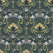 Load image into Gallery viewer, Victorian antique dark floral peel and stick wallpaper
