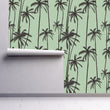 Load image into Gallery viewer, Vintage retro palm trees peel and stick wallpaper
