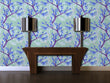 Load image into Gallery viewer, Antique Victorian chinoiserie blue floral fabric peel and stick wallpaper
