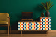 Load image into Gallery viewer, Retro vintage colorful geometric fabric peel and stick wallpaper
