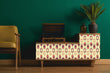 Load image into Gallery viewer, Mid century modern retro geometric fabric peel and stick wallpaper
