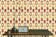 Load image into Gallery viewer, Mid century modern retro geometric fabric peel and stick wallpaper
