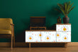 Load image into Gallery viewer, Mid century modern retro fabric peel and stick wallpaper
