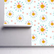 Load image into Gallery viewer, Mid century modern retro fabric peel and stick wallpaper
