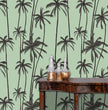 Load image into Gallery viewer, Vintage retro palm trees peel and stick wallpaper
