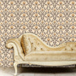 Load image into Gallery viewer, Antique Victorian pink damask floral peel and stick wallpaper
