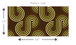 Load image into Gallery viewer, Vintage retro brown geometric fabric peel and stick wallpaper

