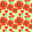 Load image into Gallery viewer, Vintage Mid-century modern orange floral fabric peel and stick wallpaper
