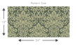 Load image into Gallery viewer, Victorian grey damask fabric peel and stick wallpaper
