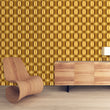 Load image into Gallery viewer, Retro Mid century modern geometric brown fabric peel and stick wallpaper
