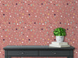 Load image into Gallery viewer, Pink Nordic Scandinavian fabric peel and stick wallpaper
