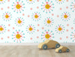 Load image into Gallery viewer, Mid century modern retro fabric peel and stick wallpaper
