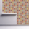 Load image into Gallery viewer, Vintage retro geometric Mid century fabric peel and stick wallpaper
