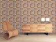 Load image into Gallery viewer, Vintage retro geometric Mid century fabric peel and stick wallpaper
