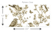 Load image into Gallery viewer, Brown Chinoiserie bird garden fabric peel and stick wallpaper

